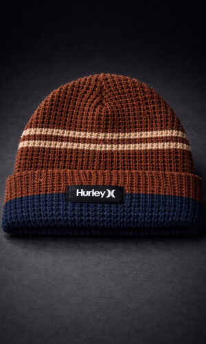 Knitted Beanie with woven patch