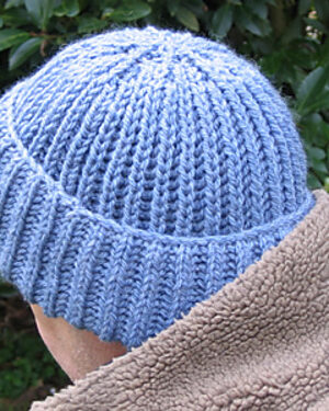 Knitted drop Melange beanie